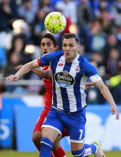 Lucas Pérez, extremo del Deportivo.