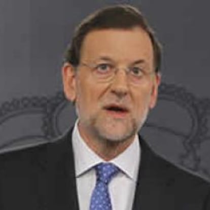 El presidente del Gobierno, Mariano Rajoy, en su comparecencia después del Consejo de Ministros