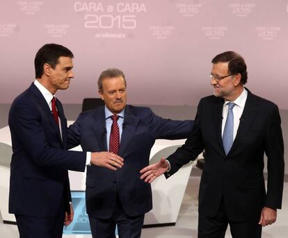 Rajoy y Sánchez en el debate del pasado diciembre.