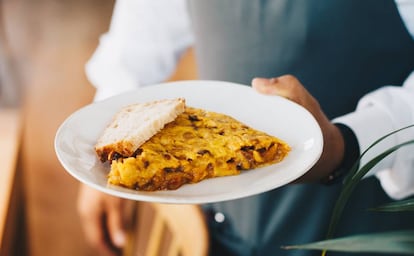 Tortilla del restaurante La Maruca, en Madrid.