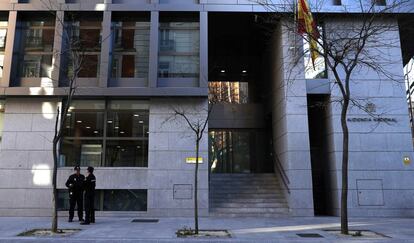 Fachada de la Audiencia Nacional, en la calle Génova de Madrid.