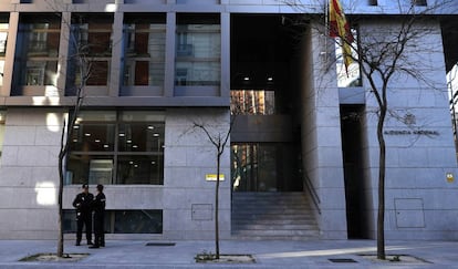 Fachada de la Audiencia Nacional, en la calle Génova de Madrid.