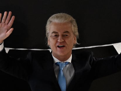 Geert Wilders, líder del Partido de la Libertad (PVV), este jueves 23 de noviembre, en La Haya.