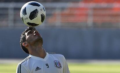 Jiménez, en el entrenamiento previo.