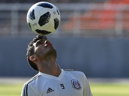 Jiménez, en el entrenamiento previo.