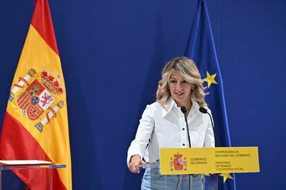 La vicepresidenta segunda y ministra de Trabajo y Economía Social, Yolanda Díaz.