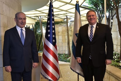 El primer ministro de Israel, Benjamín Netanyahu, y el secretario de Estado de EE UU, Mike Pompeo, el día 13 en Jerusalén.