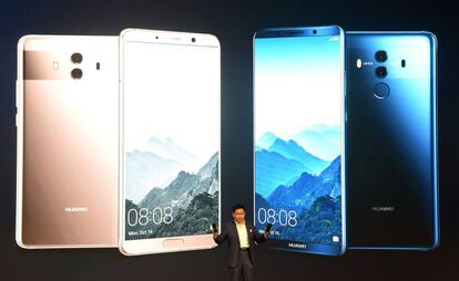 Richard Yu, CEO de Huawei Consumo, durante la presentanción de los nuevos Mate 10.