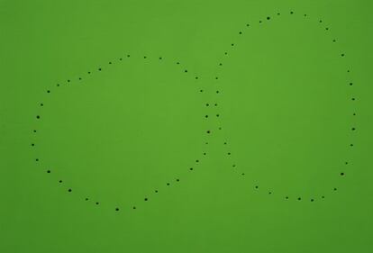 'Concetto spaziale', Fontana, 1961.Colección particular, cortesía Sperone Gallery, Nueva York.