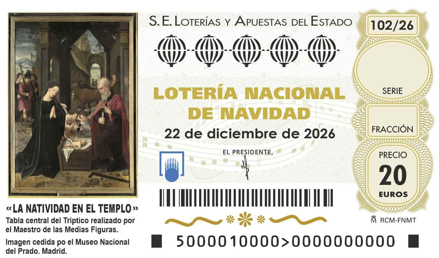 Décimo de la Lotería de Navidad 2026