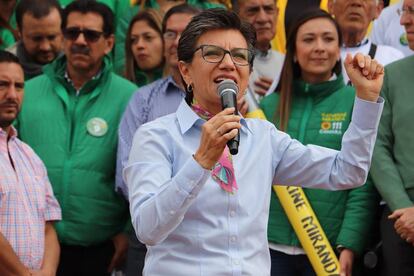 Claudia López, senadora de la Alianza Verde ahora candidata a la vicepresidencia de Colombia.