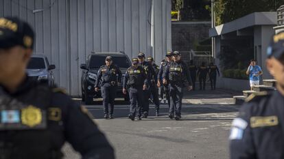 Operativo del Ministerio Público en el Centro de Operaciones del Proceso Electoral en el Parque de la Industria (Guatemala) el 12 de septiembre 2023.