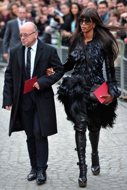 Naomi Campbell, a su llegada a la catedral de San Pablo.