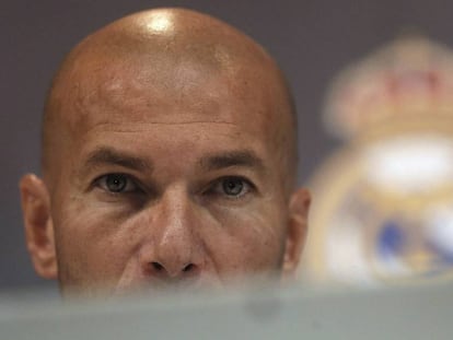 Zidane, en la conferencia de ayer.
