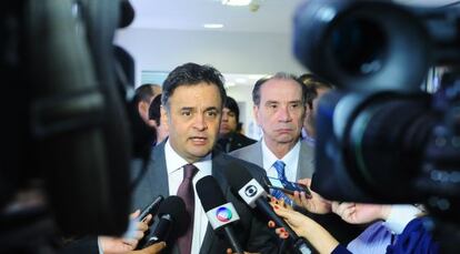 Aécio Neves, en una entrevista este martes.