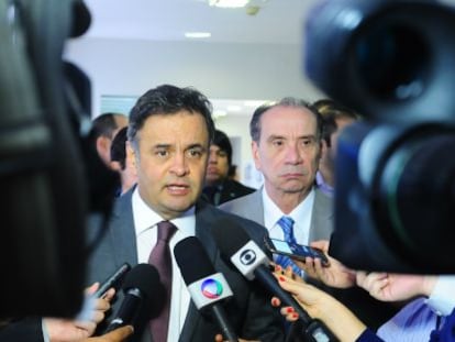 Aécio Neves, en una entrevista este martes.