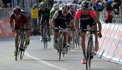 El italiano Diego Ulissi ganador de la quinta etapa del Giro de Italia, desde Taranto hasta Viggiano. 