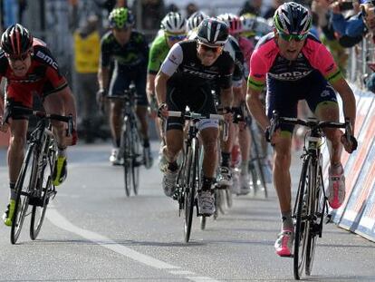 El italiano Diego Ulissi ganador de la quinta etapa del Giro de Italia, desde Taranto hasta Viggiano. 