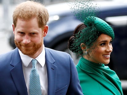 Harry e Meghan, os duques de Sussex, em março em Londres.