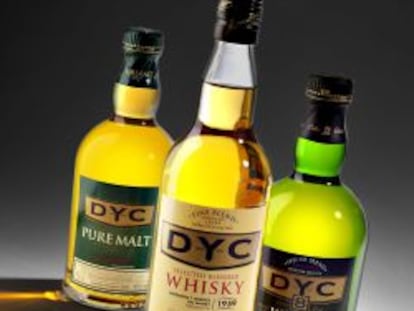 Botellas de whisky Dyc.