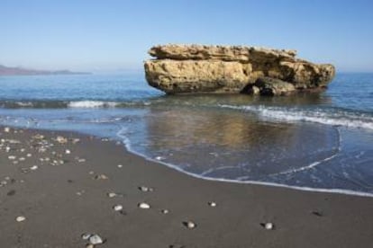 La playa de la Galera, en Murcia.