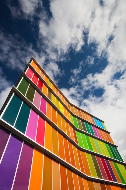 Fachada del Musac, en León, obra del estudio madrileño Mansilla + Tuñón e inaugurado en 2005.