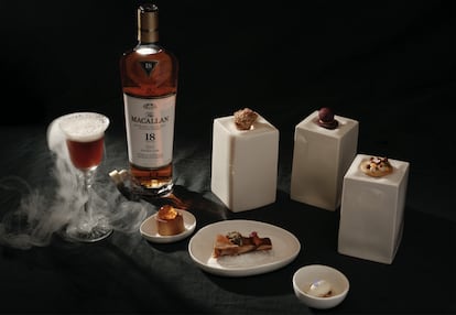 Mario Sandoval, del restaurante madrileño Coque, y el whisky escocés The Macallan se unen para crear un menú exclusivo de 17 pases.
