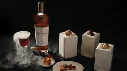Mario Sandoval, del restaurante madrileño Coque, y el whisky escocés The Macallan se unen para crear un menú exclusivo de 17 pases.