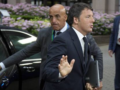 El primer ministro italiano, Matteo Renzi, la semana pasada en Bruselas