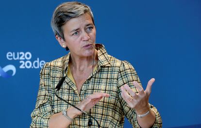 La comisaria de Competencia Margrethe Vestager, en Berlín, el pasado 7 de septiembre.
