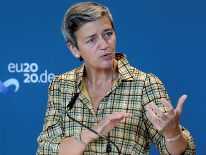 La comisaria de Competencia Margrethe Vestager, en Berlín, el pasado 7 de septiembre.