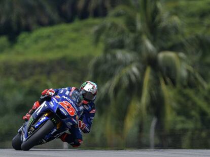 Maverick Vi&ntilde;ales, en el circuito de Sepang. 