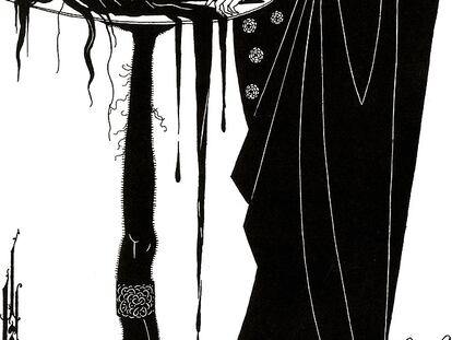 Ilustración de Aubrey Beardsley en <i>Salomé</i>, de Óscar Wilde (Libros del Zorro Rojo).