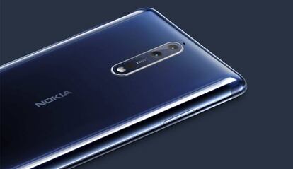 En el diseño del Nokia 8 destaca la cámara de fotos dual vertical