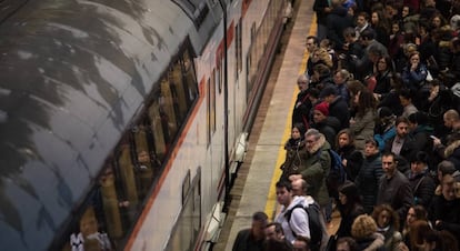 Huelga de Cercanías en la estación de Atocha el pasado octubre.