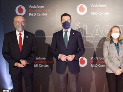 Inauguración del nuevo centro de Vodafone en Málaga.