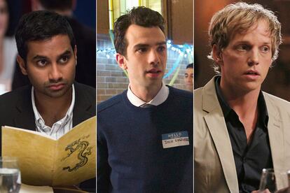 Aziz Ansari, Jay Baruchel y Chris Geere, modelos de la nueva ‘sitcom’ romántica.