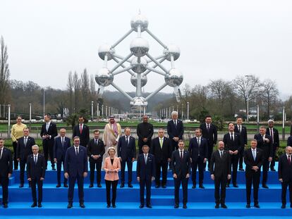 Bélgica ha acogido este jueves la primera cumbre de energía nuclear ante el Atomium de Bruselas