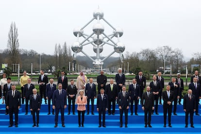 Bélgica ha acogido este jueves la primera cumbre de energía nuclear ante el Atomium de Bruselas