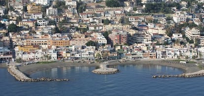 Vista aérea del barrio del Pedregalejo de Málaga.