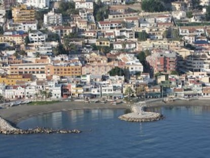 Vista a&eacute;rea del barrio del Pedregalejo de M&aacute;laga.