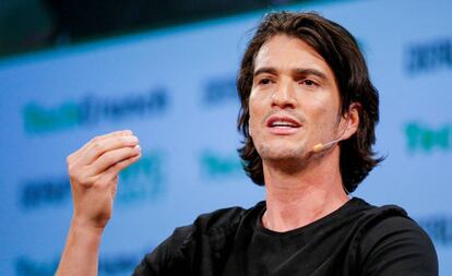 Adam Neumann, consejero delegado de WeWork, en una conferencia en Manhattan.