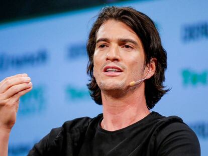 Adam Neumann, consejero delegado de WeWork, en una conferencia en Manhattan.