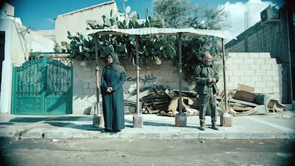 Hiam Abbas and Salim Dau in the Nasser brothers’ ‘Gaza mon amour’ (2020).
