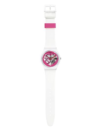 Los relojes ms romnticos del mercado siempre vienen de la mano de Swatch, que cada a?o dise?a un modelo especial para San Valentn. El de este a?o se llama 'Estoy loco por ti' y cuesta 55 euros.