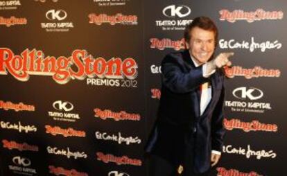 Raphael, a su llegada a los premios Rolling Stone celebrados anoche.