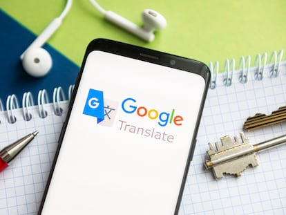 Logo de Google Translate en un teléfono móvil.