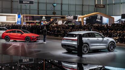 Presentación de Mercedes durante el Salón del Automóvil de 2019.