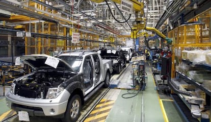 Interior de la f&aacute;brica de Nissan Motor Ib&eacute;rica en la Zona Franca de Barcelona. 