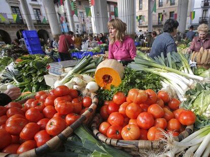 Mercado de los miércoles en Ordizia (Guipuzkoa).